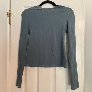 COTTON JERSEY LONG SLEEVE T-SHIRT | KYANITE
